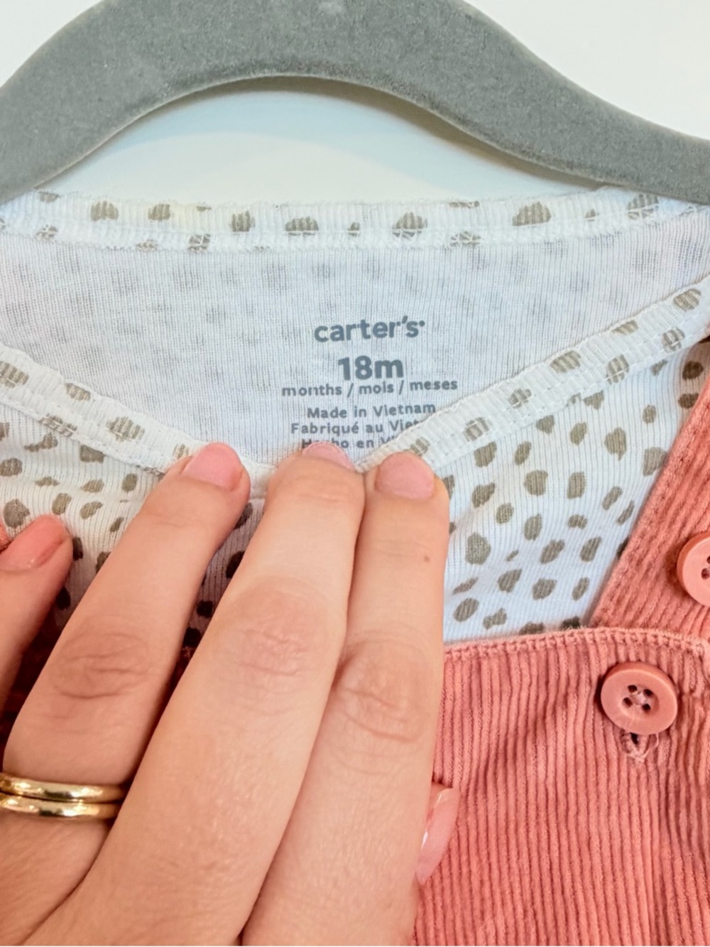 Carter's Rust Orange Corduroy Pinafore Skirt - Picture 2 of 5